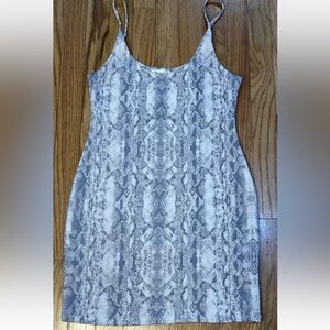 Revamped Periwinkle Snake Print Dress Size M Spaghetti Straps